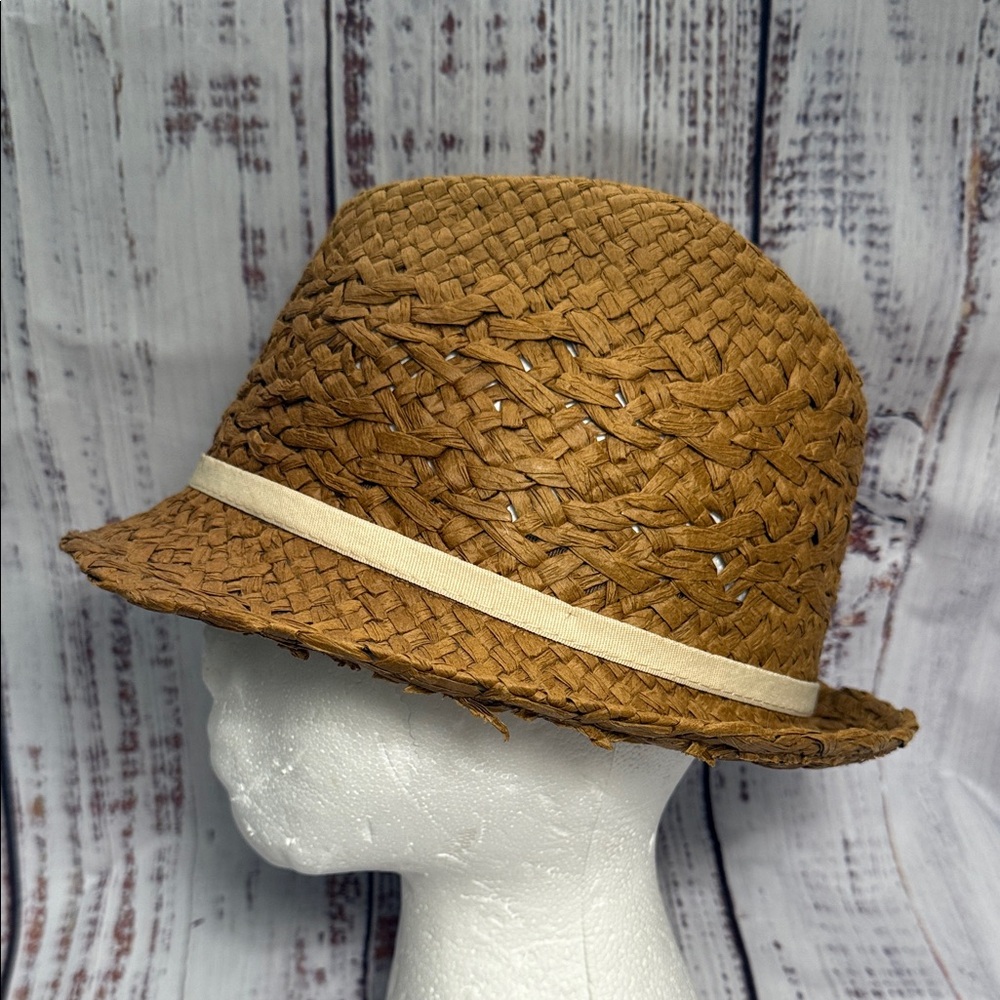 D&Y Brown Woven Fedora Hat - Picture 13 of 15